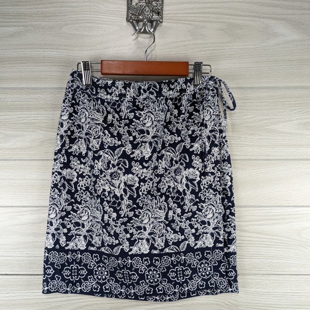 Ann Taylor True Wrap Floral Skirt